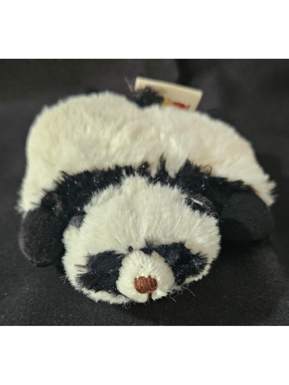 2011 Pillow Pets Mini Panda Bear Plush Toy Black & White Soft Stuffed Animal 5"